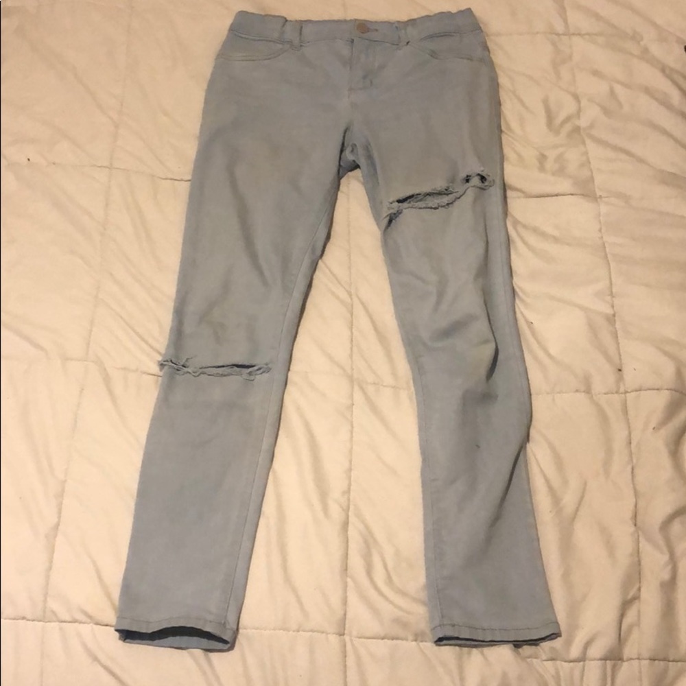 light wash ripped jeans
